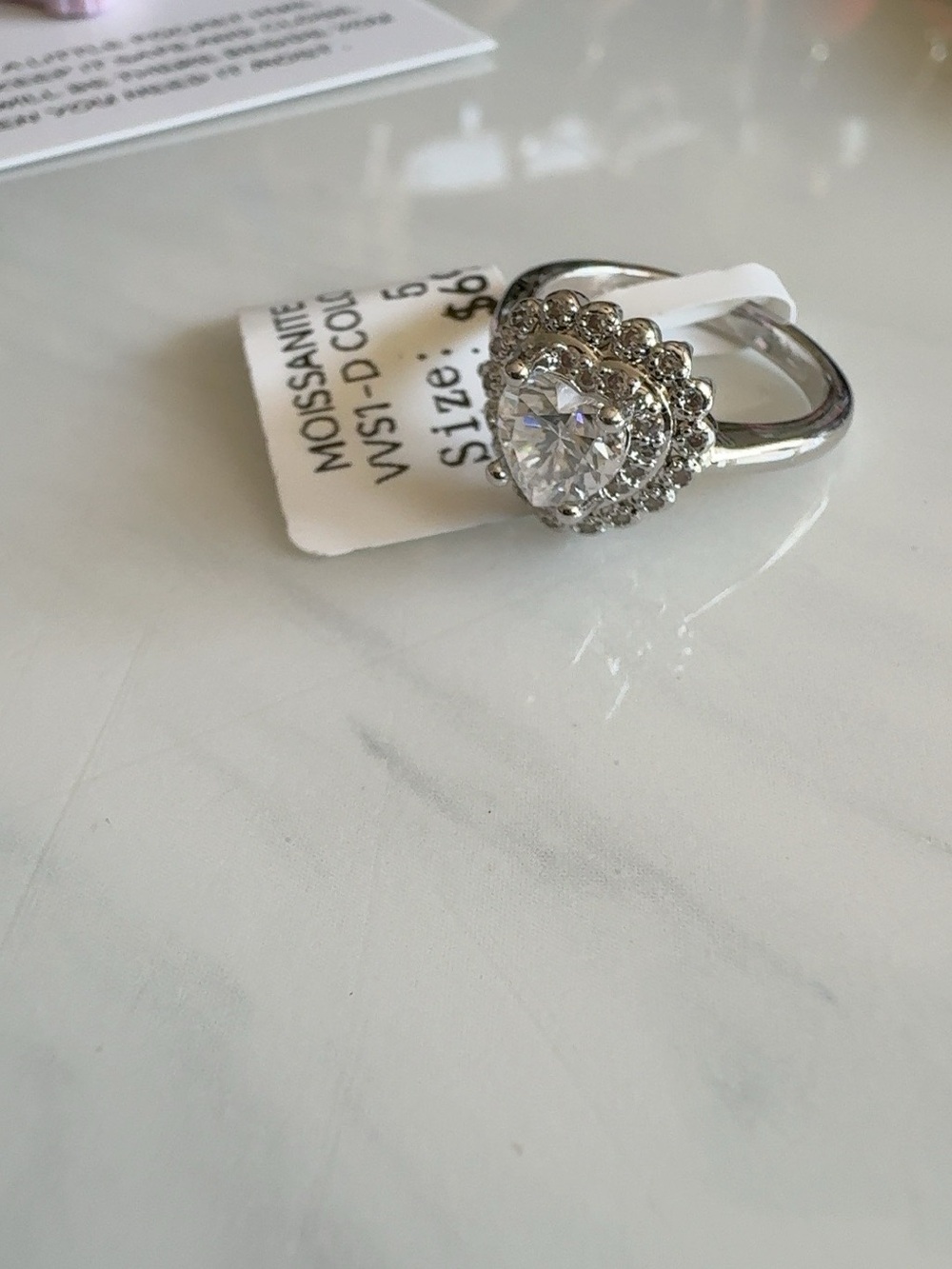 Moissanite Halo Ring
